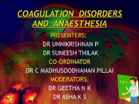 coagulation disorders and Anesthesia.pptx